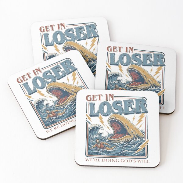Item preview, Get In Loser Were Doing God’s Will, Jonah And The Whale, Funny Faith designed and sold by ThatTheoHall.