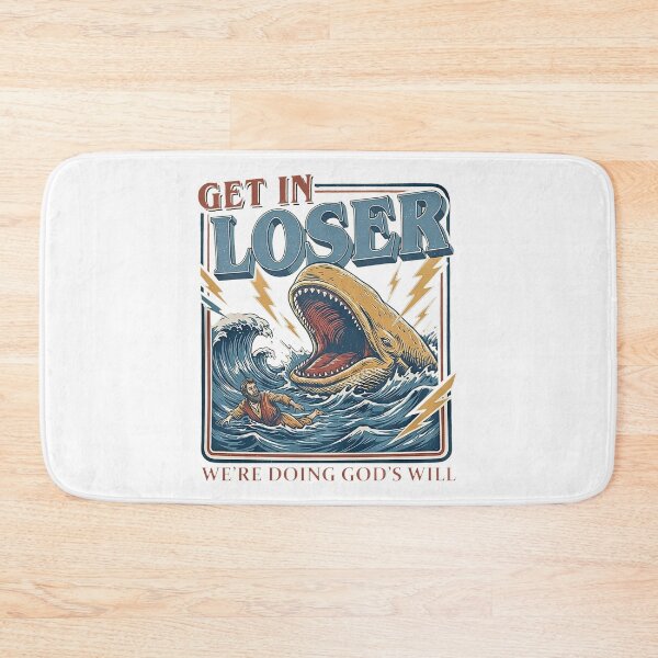 Item preview, Get In Loser Were Doing God’s Will, Jonah And The Whale, Funny Faith designed and sold by ThatTheoHall.