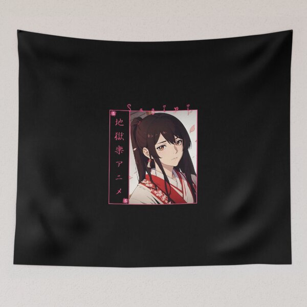 Item preview, Serene Anime Woman in White Kimono with Floral Background designed and sold by vistalyn.