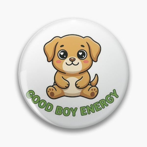Item preview, Buen chico Energía Lindo perro Dibujos animados Cachorro divertido Diseño designed and sold by SarcasmThreads.