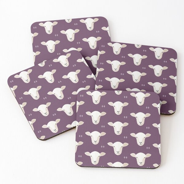 Item preview, Sheep heads on purple designed and sold by reneesillus.