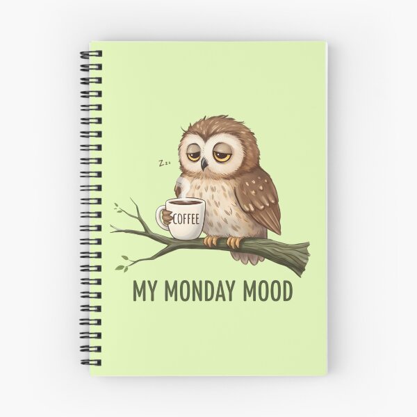 Item preview, Funny Tired Owl Coffee Monday Mood Illustration designed and sold by Valeriia_Isaieva.