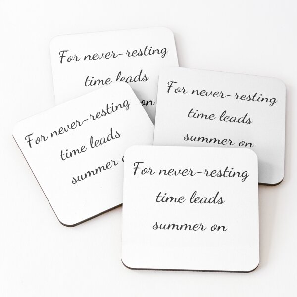Item preview, "For never-resting time leads summer on" - handwriting black designed and sold by ariksworld.