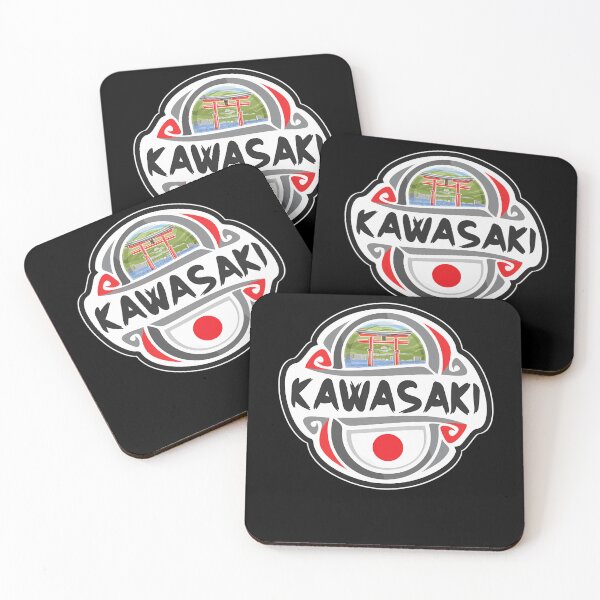 Item preview, Kawasaki Japan Flag Badge Travel Souvenir Stamp  designed and sold by RAINYDAYSAINT.