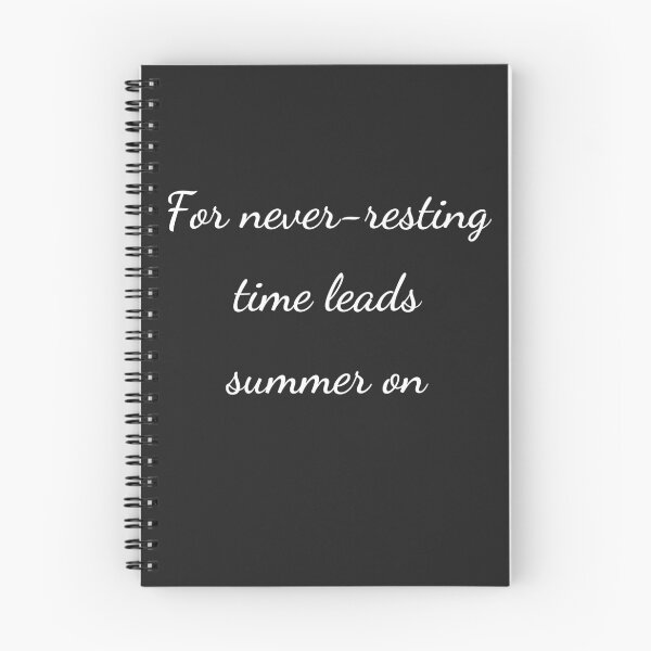 Item preview, "For never-resting time leads summer on" - handwriting white designed and sold by ariksworld.