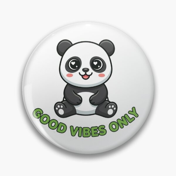 Item preview, Good Vibes Only Cute Panda Cartoon designed and sold by SarcasmThreads.