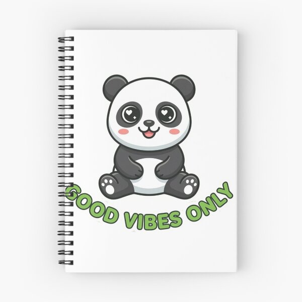 Item preview, Good Vibes Only Cute Panda Cartoon designed and sold by SarcasmThreads.