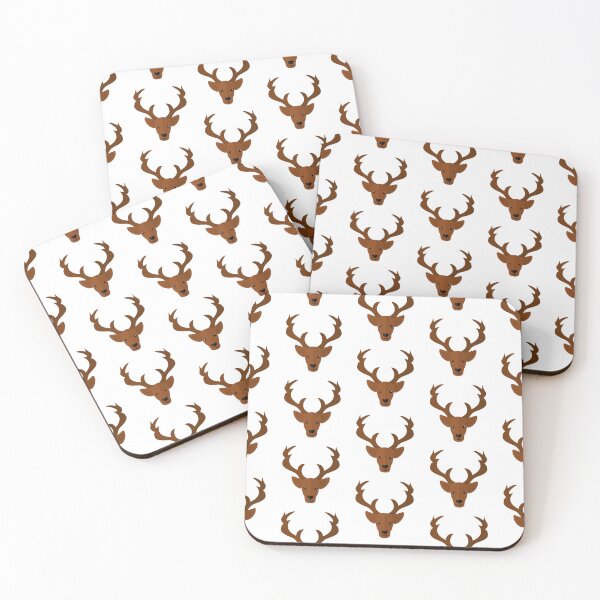 Item preview, Reindeer heads on white designed and sold by reneesillus.