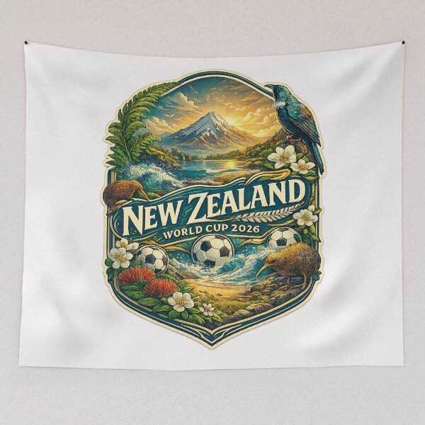 Item preview, Aotearoa Landscape and FIFA World Cup 2026 Theme in New Zealand designed and sold by Places On Earth.