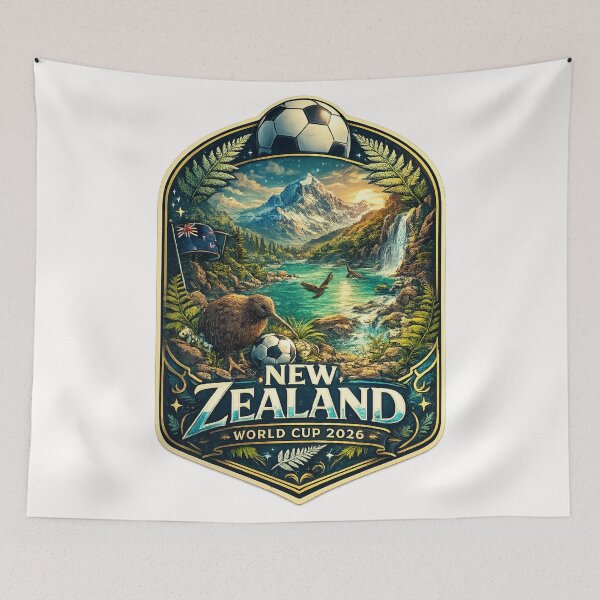 Artikelvorschau, Wildnis der Südalpen und Kiwi-Tierwelt Neuseelands FIFA 2026 entworfen und verkauft von Places On Earth.