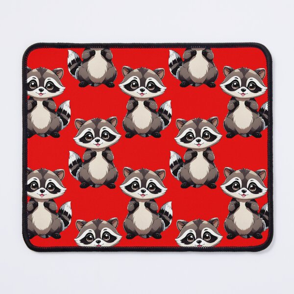 Item preview, Raccoon Pattern Design On Red Background  designed and sold by PatternTitan.