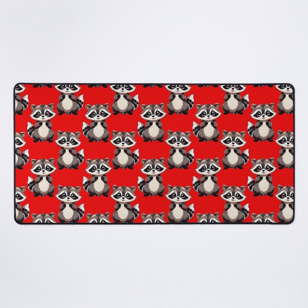 Item preview, Raccoon Pattern Design On Red Background  designed and sold by PatternTitan.