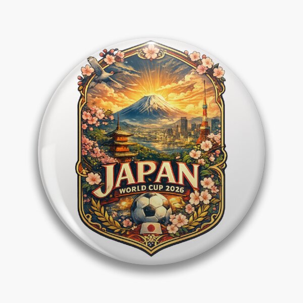 Item preview, Japan FIFA World Cup 2026 Mount Fuji Tokyo Skyline Sakura Heritage designed and sold by Places On Earth.