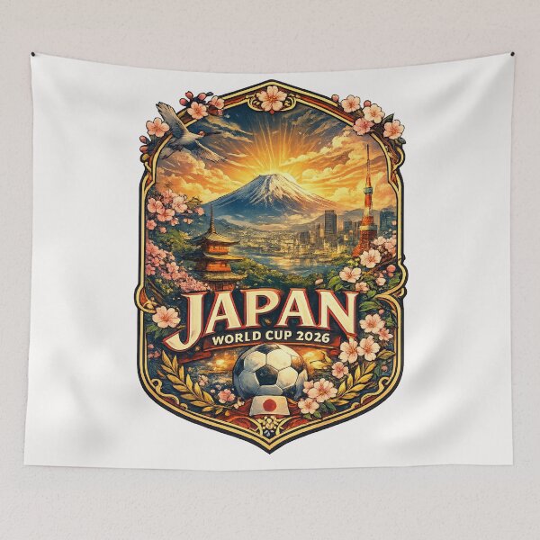 Item preview, Japan FIFA World Cup 2026 Mount Fuji Tokyo Skyline Sakura Heritage designed and sold by Places On Earth.