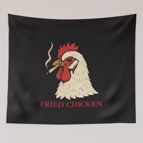 Item preview, Fried Chicken Smoking Rooster Funny Food Humor Street Style Desig designed and sold by kiralynstration.