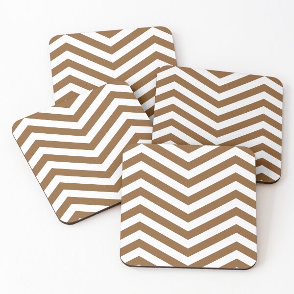 Item preview, White And Bronze Chevron Zigzag Pattern designed and sold by pattern-archive.