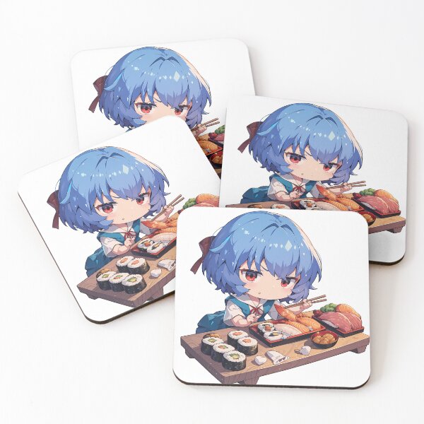Item preview, Rei Ayanami Neon Genesis Evangelion Quiet Sushi Break designed and sold by Spraykart.