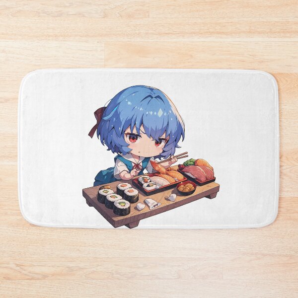 Item preview, Rei Ayanami Neon Genesis Evangelion Quiet Sushi Break designed and sold by Spraykart.