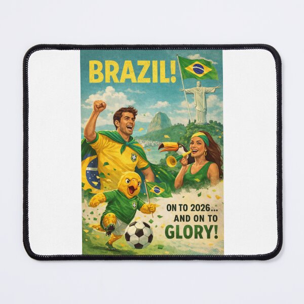 Item preview, Brazil Rio de Janeiro Christ the Redeemer Sugarloaf Mountain FIFA World Cup 2026 Football Celebration designed and sold by Places On Earth.