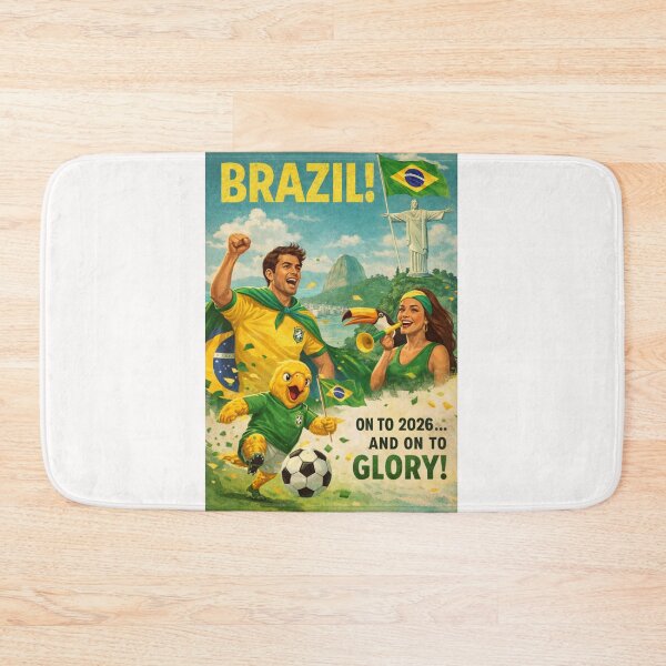 Item preview, Brazil Rio de Janeiro Christ the Redeemer Sugarloaf Mountain FIFA World Cup 2026 Football Celebration designed and sold by Places On Earth.