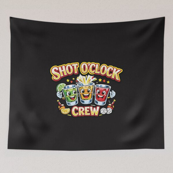 Item preview, Shot O’Clock Crew Funny Drinking Squad Party Group Design designed and sold by kiralynstration.