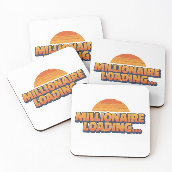 Item preview, Millionaire Loading Retro Vintage Motivational Quote – Wealth Mindset Success Design designed and sold by Money Magnet Studio.