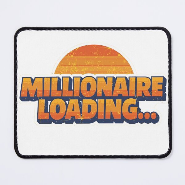 Item preview, Millionaire Loading Retro Vintage Motivational Quote – Wealth Mindset Success Design designed and sold by Money Magnet Studio.