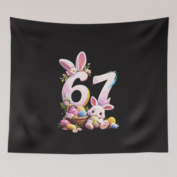 Item preview, 6th 7th Birthday Easter Bunny Kids Cute Easter Six Seven Design designed and sold by kiralynstration.