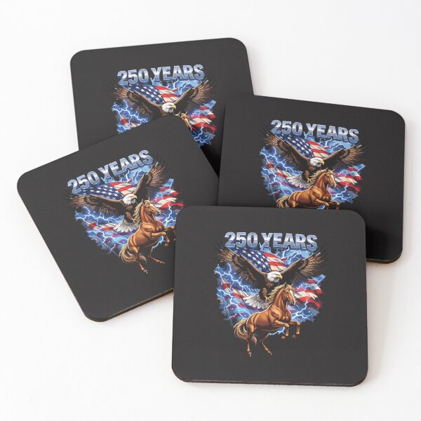 Item preview, USA 250th Anniversary Bald Eagle Clydesdale Horse Patriotic Design designed and sold by kiralynstration.