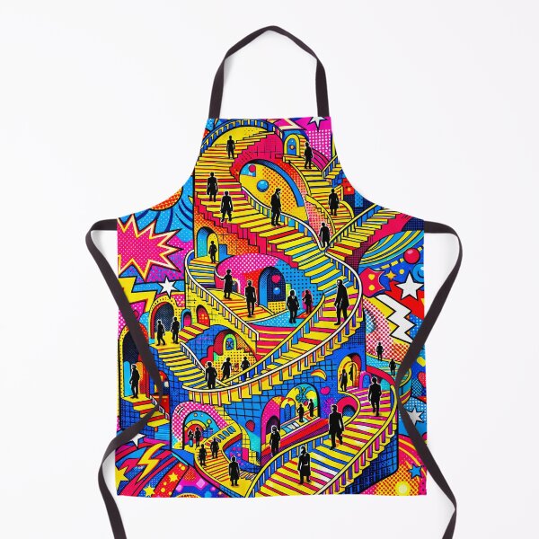 Item preview, Pop Art Infinite Staircase – Psychedelic Escher Style Optical Illusion Geometry Art designed and sold by Dominik1994.