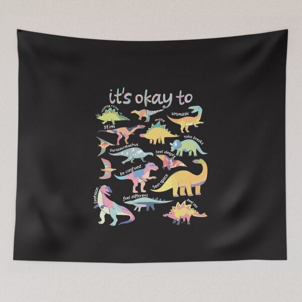 Item preview, Autism Awareness It’s Okay To Be Different Funny Dinosaur Design designed and sold by kiralynstration.