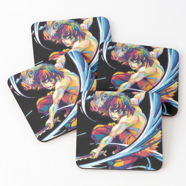 Item preview, Inosuke Hashibira Demon Slayer Pop Art designed and sold by sandrahofer-art.