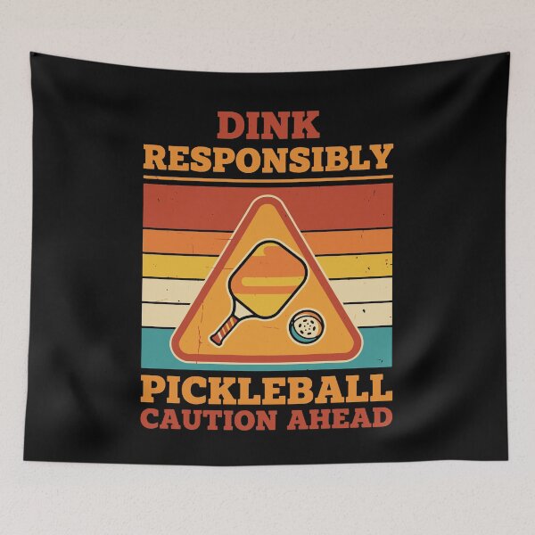 Item preview, Pickleball Dink Responsibly Caution Ahead Funny designed and sold by LuminOrb.