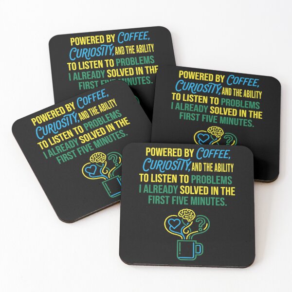 Item preview, Powered by coffee, curiosity and problems I already solved | Counselor designed and sold by SocialStaticz.