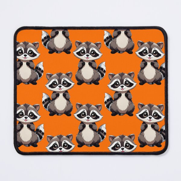 Item preview, Raccoon Pattern Design On Orange Background  designed and sold by PatternTitan.