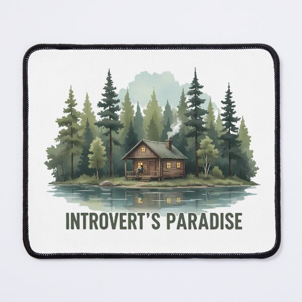 Item preview, Introvert's Paradise Cozy Cabin in the Woods Illustration designed and sold by Valeriia_Isaieva.