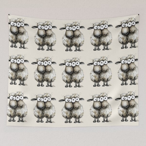 Item preview, Gorgeous Sheep ' Woolly Cuddles’ BY SHiRLeY MacARTHuR designed and sold by Shirley MacArthur Art.