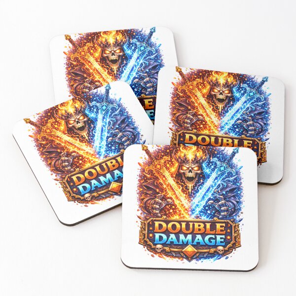 Item preview, Double Damage Retro Pixel RPG Gamer Design designed and sold by PixelForge24.