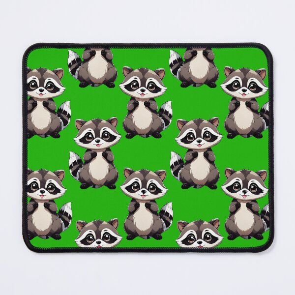 Item preview, Raccoon Pattern Design On Green Background  designed and sold by PatternTitan.