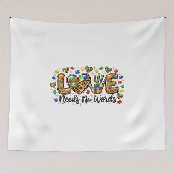 Item preview, Love Autistic Autism Acceptance Autistic designed and sold by Thread&Fable.