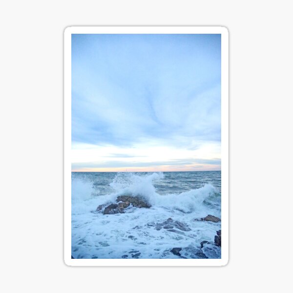 Dark pastel sea Sticker