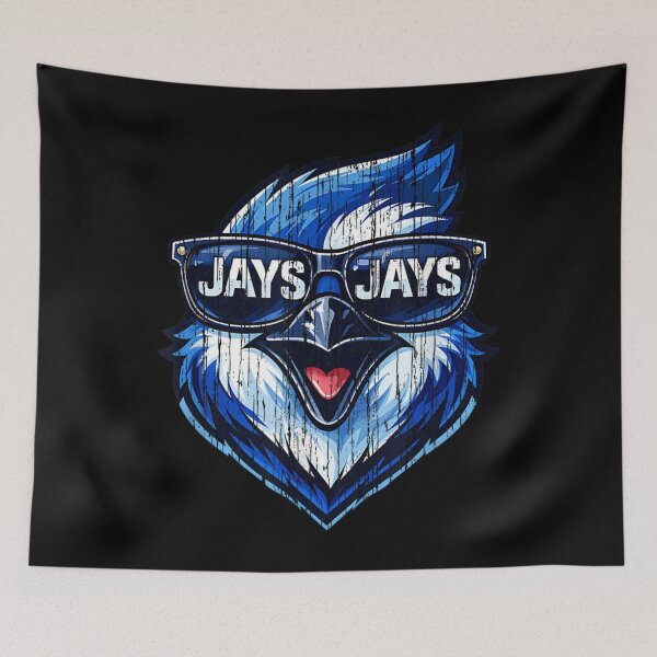 Item preview, Cool Blue Jay Bird Wearing Sunglasses Jays Jays Vintage Distressed Sports Art designed and sold by StanaLuis.