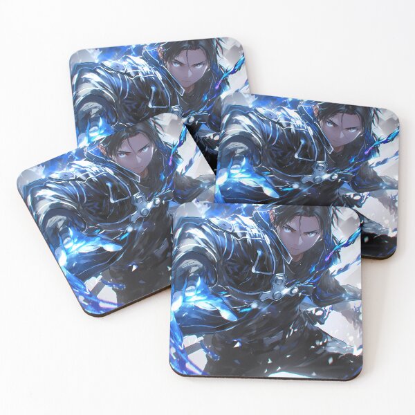 Item preview, Kirito Sword Art Online Blue Glow Sci Fi Heroic Portrait designed and sold by Spraykart.