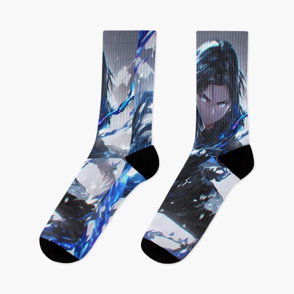 Item preview, Kirito Sword Art Online Blue Glow Sci Fi Heroic Portrait designed and sold by Spraykart.