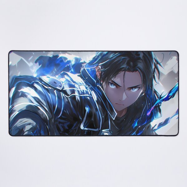 Item preview, Kirito Sword Art Online Blue Glow Sci Fi Heroic Portrait designed and sold by Spraykart.