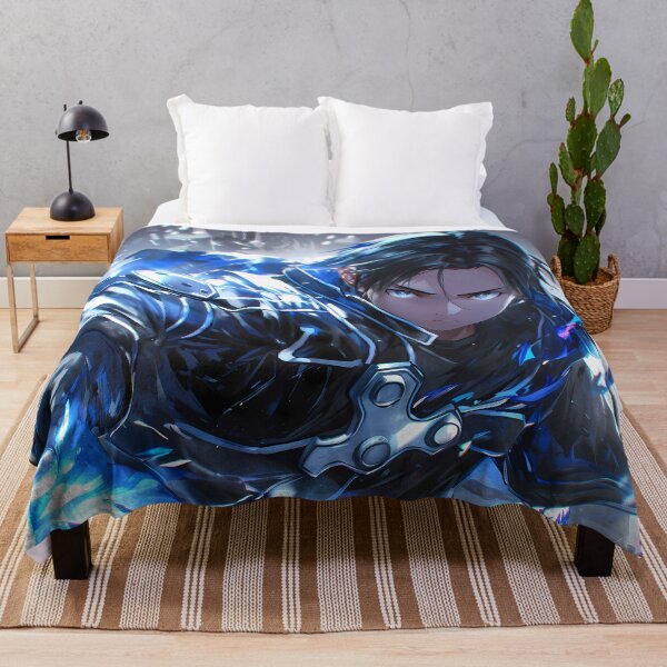 Item preview, Kirito Sword Art Online Blue Glow Sci Fi Heroic Portrait designed and sold by Spraykart.