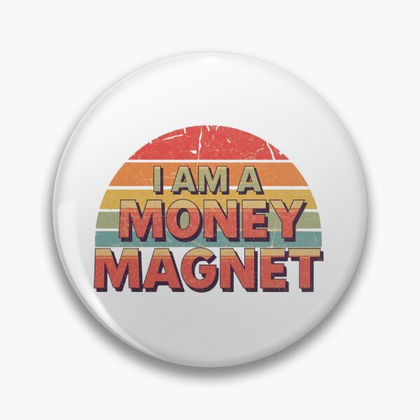 Item preview, I Am A Money Magnet Retro Vintage Affirmation – Law of Attraction Wealth Mindset Design designed and sold by Money Magnet Studio.