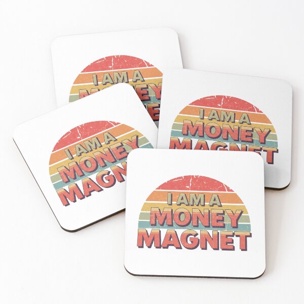 Item preview, I Am A Money Magnet Retro Vintage Affirmation – Law of Attraction Wealth Mindset Design designed and sold by Money Magnet Studio.