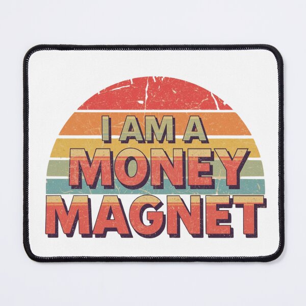Item preview, I Am A Money Magnet Retro Vintage Affirmation – Law of Attraction Wealth Mindset Design designed and sold by Money Magnet Studio.