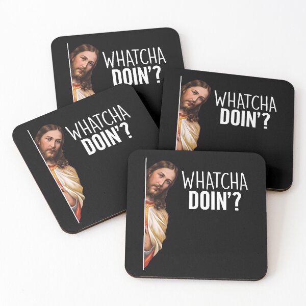 Item preview, Whatcha Doin Jesus Christian Humor Art designed and sold by margamPagenberg.